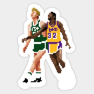 Larry Bird & Magic Johnson Pixel Sticker